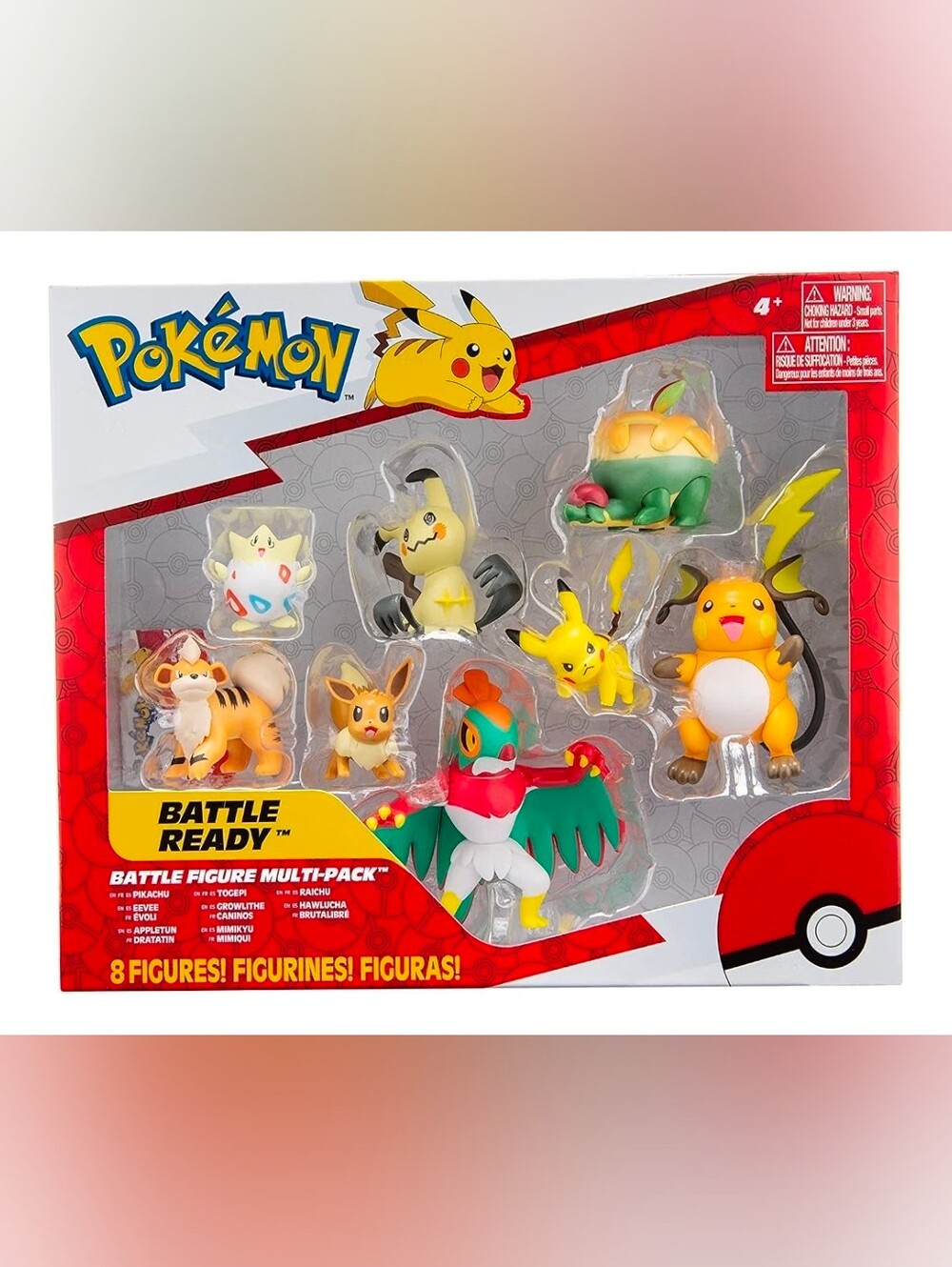 Pokémon Battle Ready Figure 8 Multipack  Pikachu 2-3 Inches